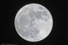 Mond über Dresden, 01.01.2018, 19:49 Uhr // Olympus OM-D E-M1 - 1000 mm - f8.0 - ISO200 - 1/400 s